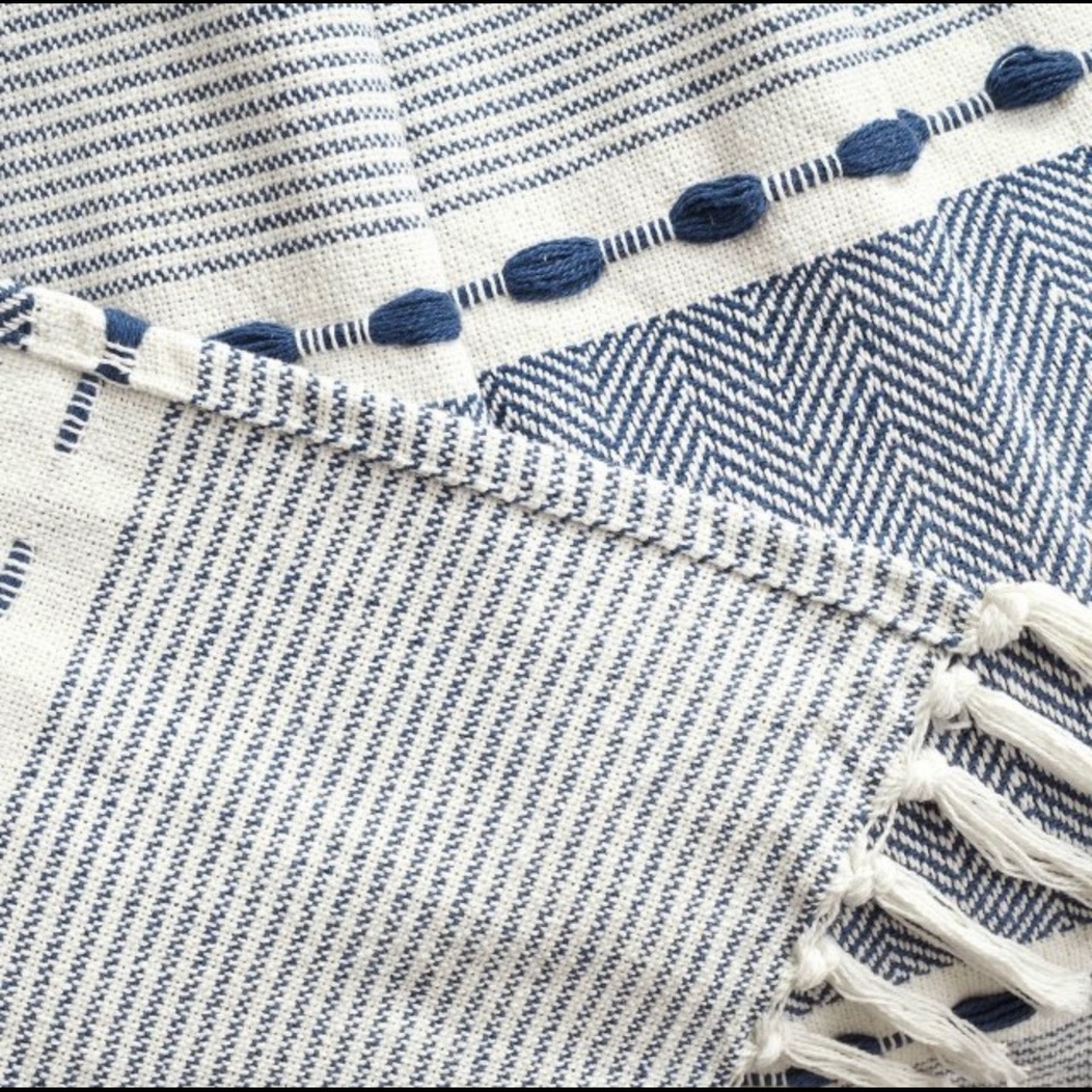 COTTON WOVEN THROW - Picture 2 of 5